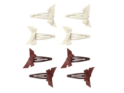 Lil Atelier wood ash hårspænder (8-pak)